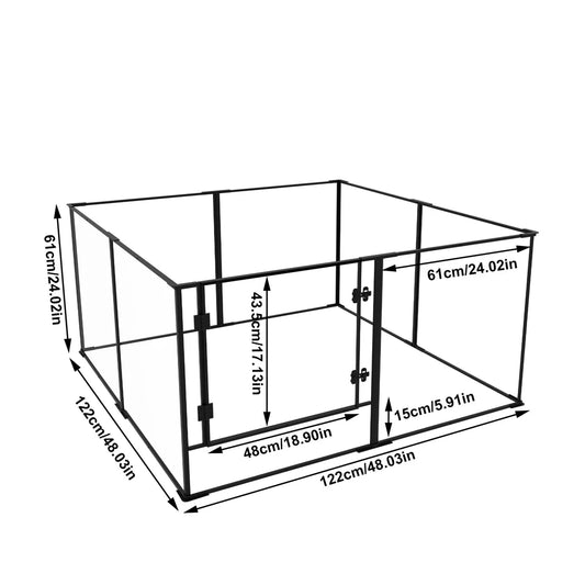 BINGOPAW 8 Panel Acrylic Dog Playpen Indoor Exercise