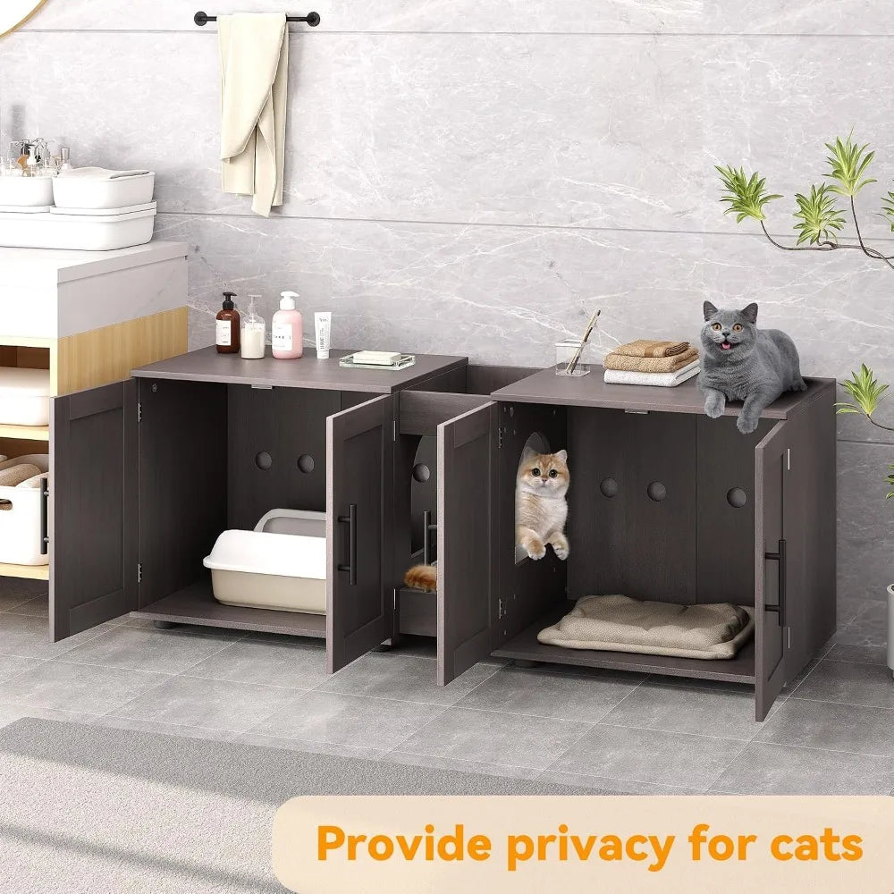 Garvee Wooden Hidden Litter Box Enclosure Furniture For Cats