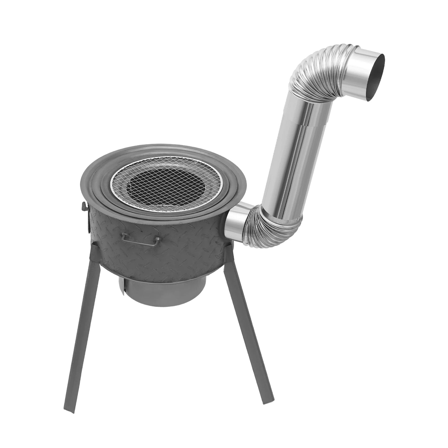 Bymaocar Wood Burning Outdoor Camp Stove With Three Burner Rings