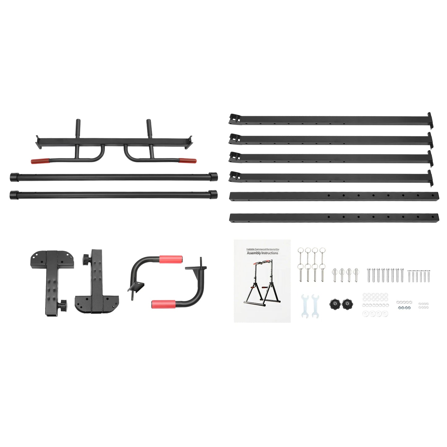 Adjustable Pull Up Bar With Parallel Bars Home Gym Station