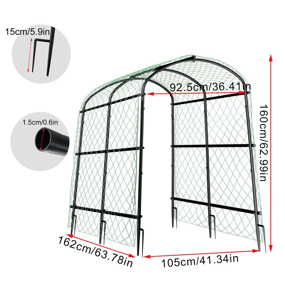 Wisfor U-Shaped Metal Tall Garden Plant Trellis For Climbing Plants