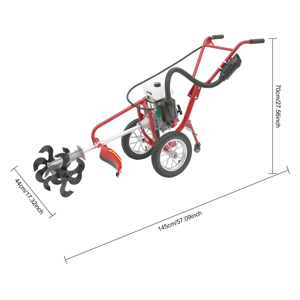CNCEST Gasoline Garden Cultivator for Tilling and Weeding