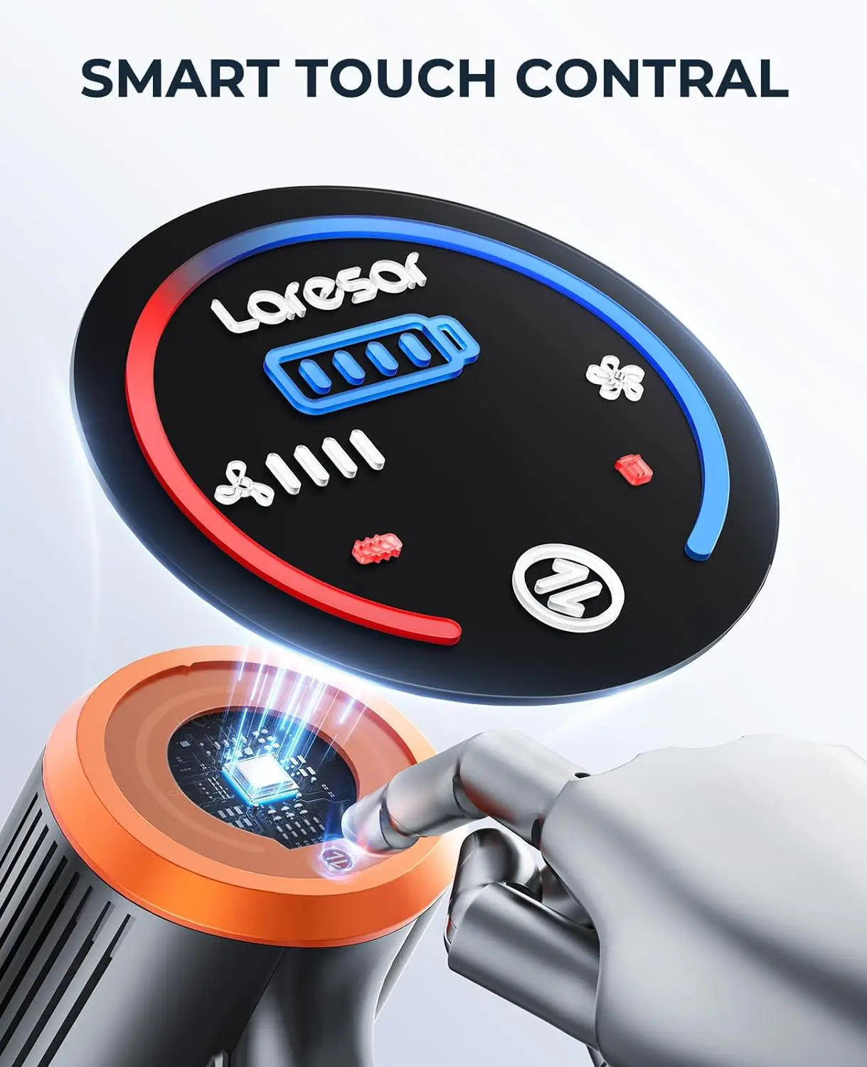 LARESAR Elite 8 450W Cordless Vacuum Cleaner with Detachable Battery