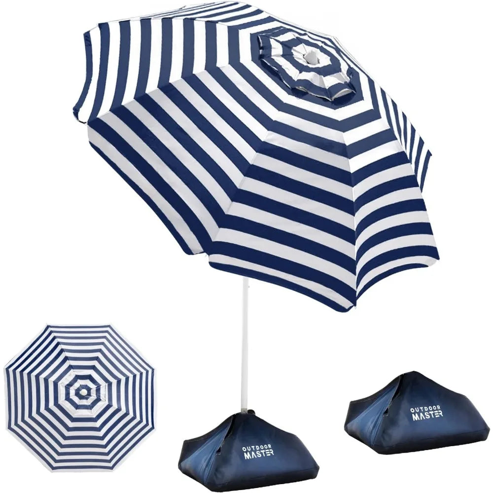 NBVCX Heavy Duty Beach Umbrella With Sandbag Anchor Carry Bag