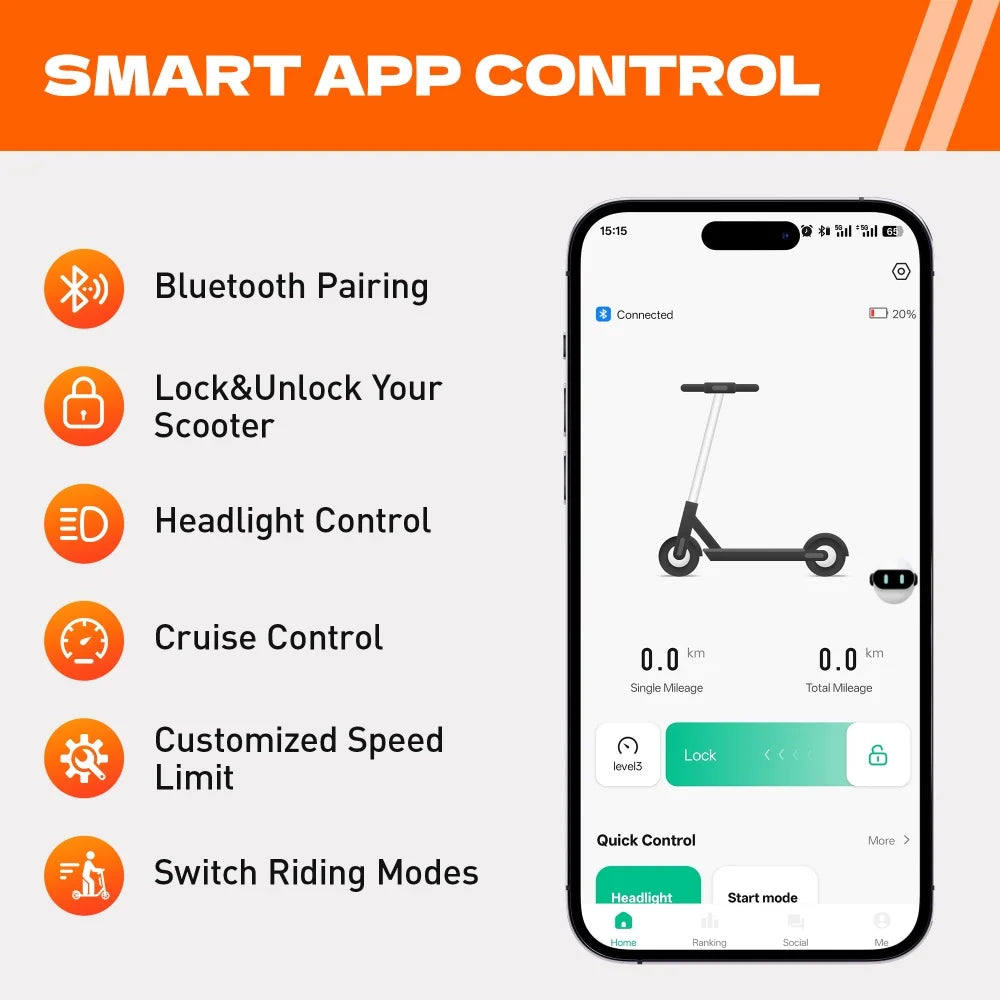 HeroPick C8 Adult Electric Scooter 350W 19 Mph Foldable