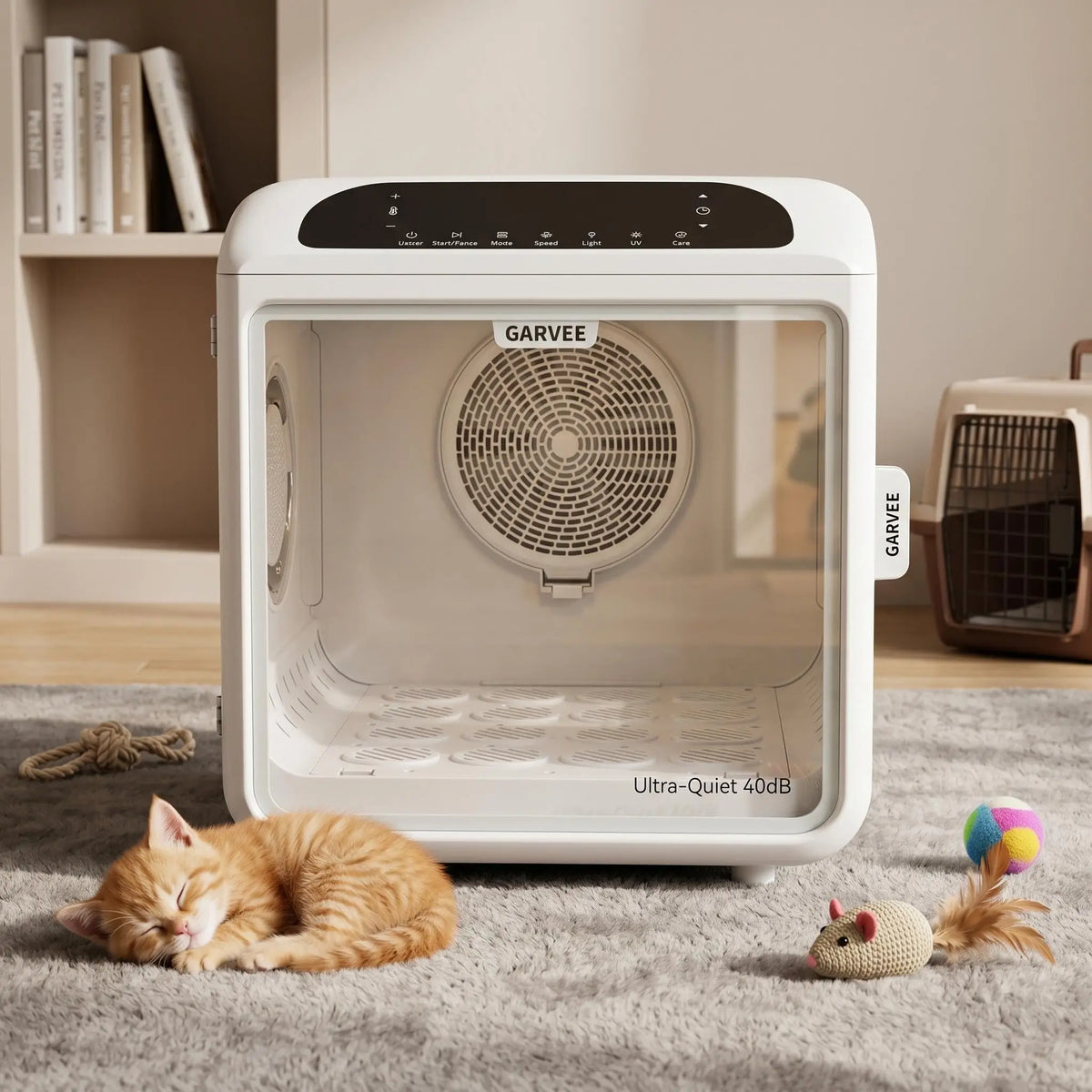 Smart Quiet Pet Dryer Box With Round Airflow For Pets