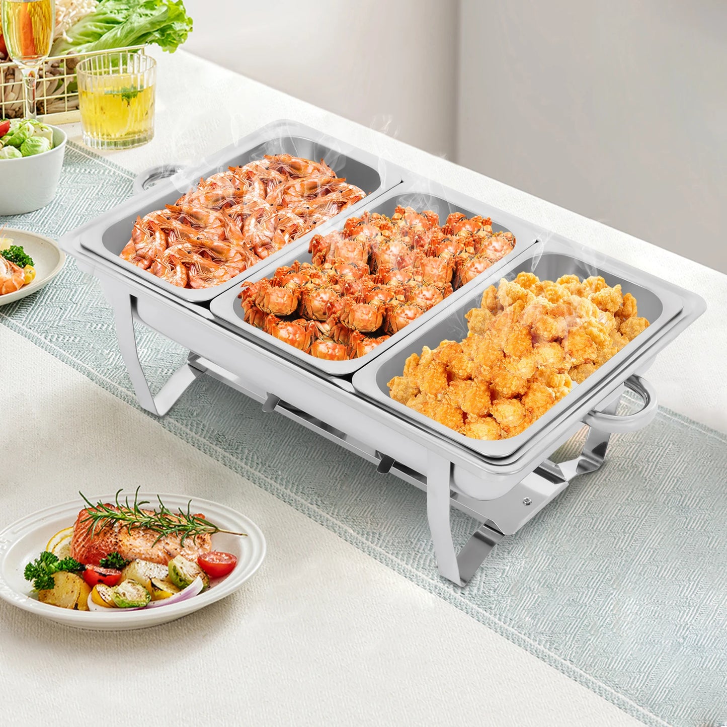 Stainless Steel Chafing Dish Buffet Set For Catering And Buffets
