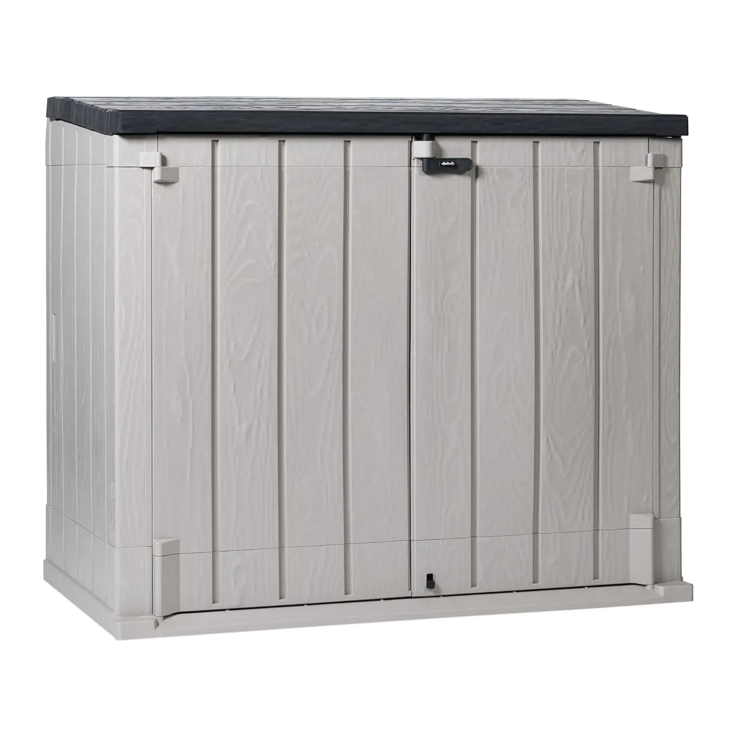 All Weather Outdoor XL Storage Shed Cabinet For Trash Cans
