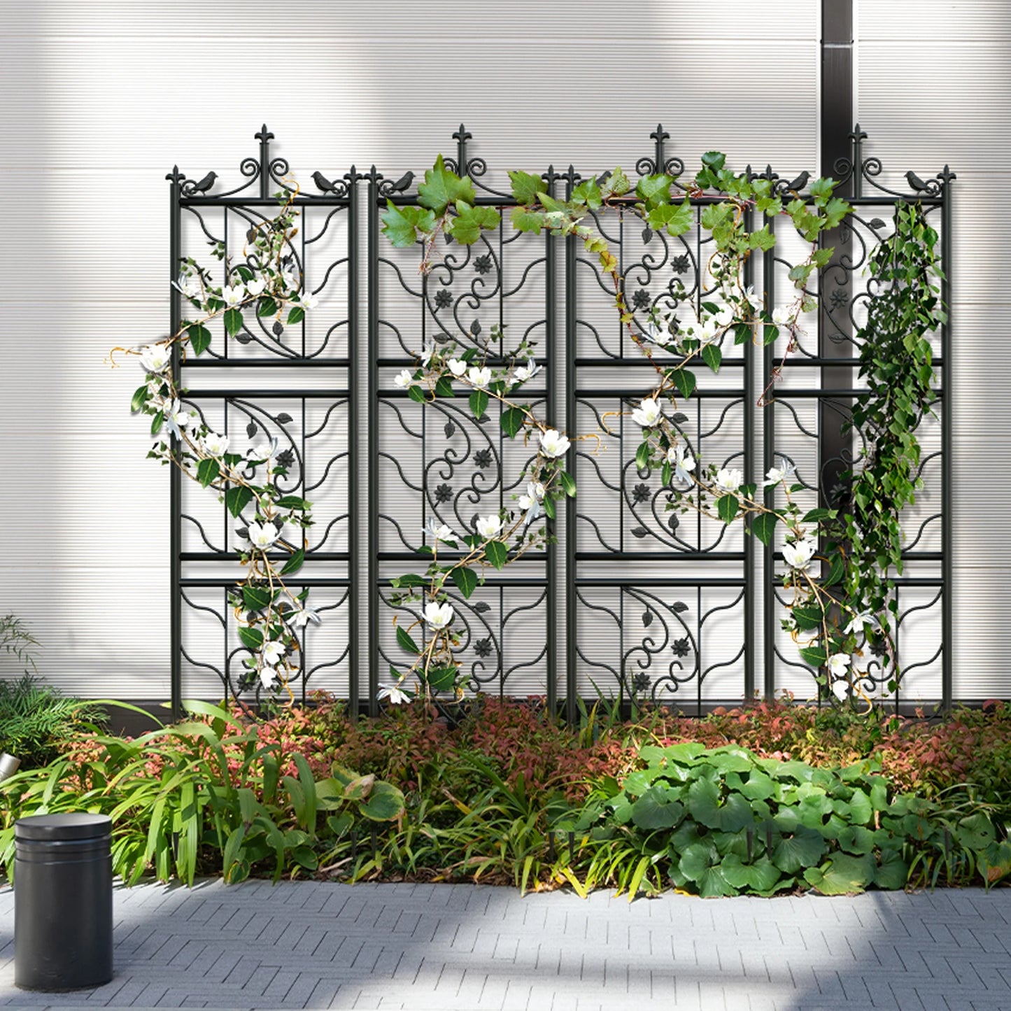 Garden Trellis Fence Panel Outdoor Metal Lattice For Climbing Plants