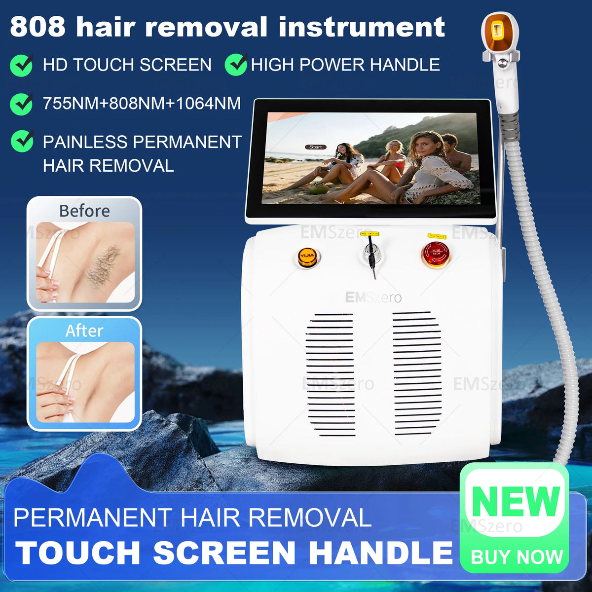 Myoslim 808Nm Diode Laser Hair Removal Ice Cold 5000W