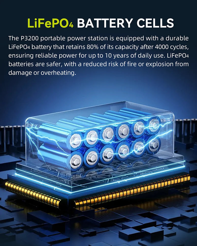 IEE P3200 Portable Power Station With Fast Charge Solar Generator