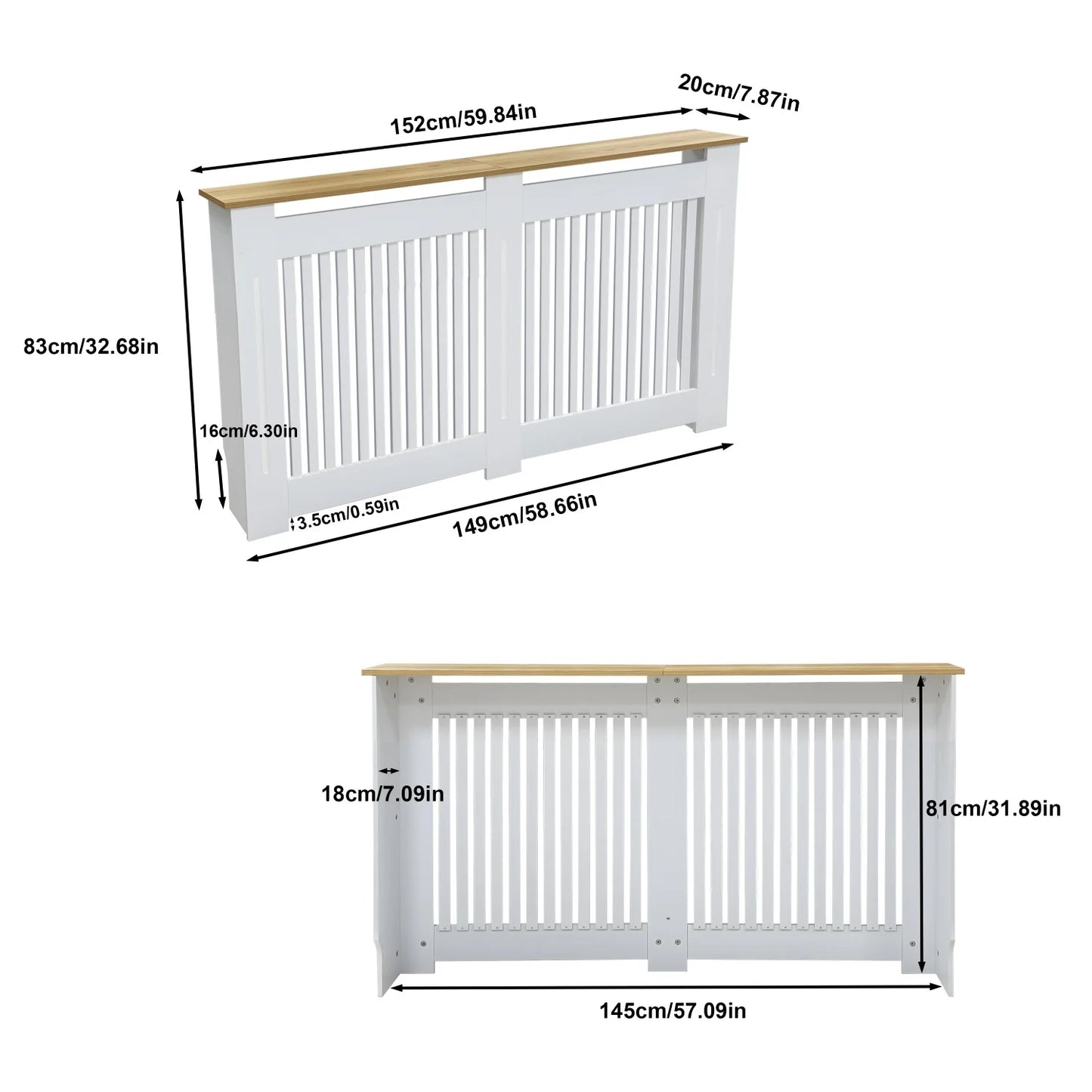 SL Radiator Cover Guard MDF Wood Grain For Home Office