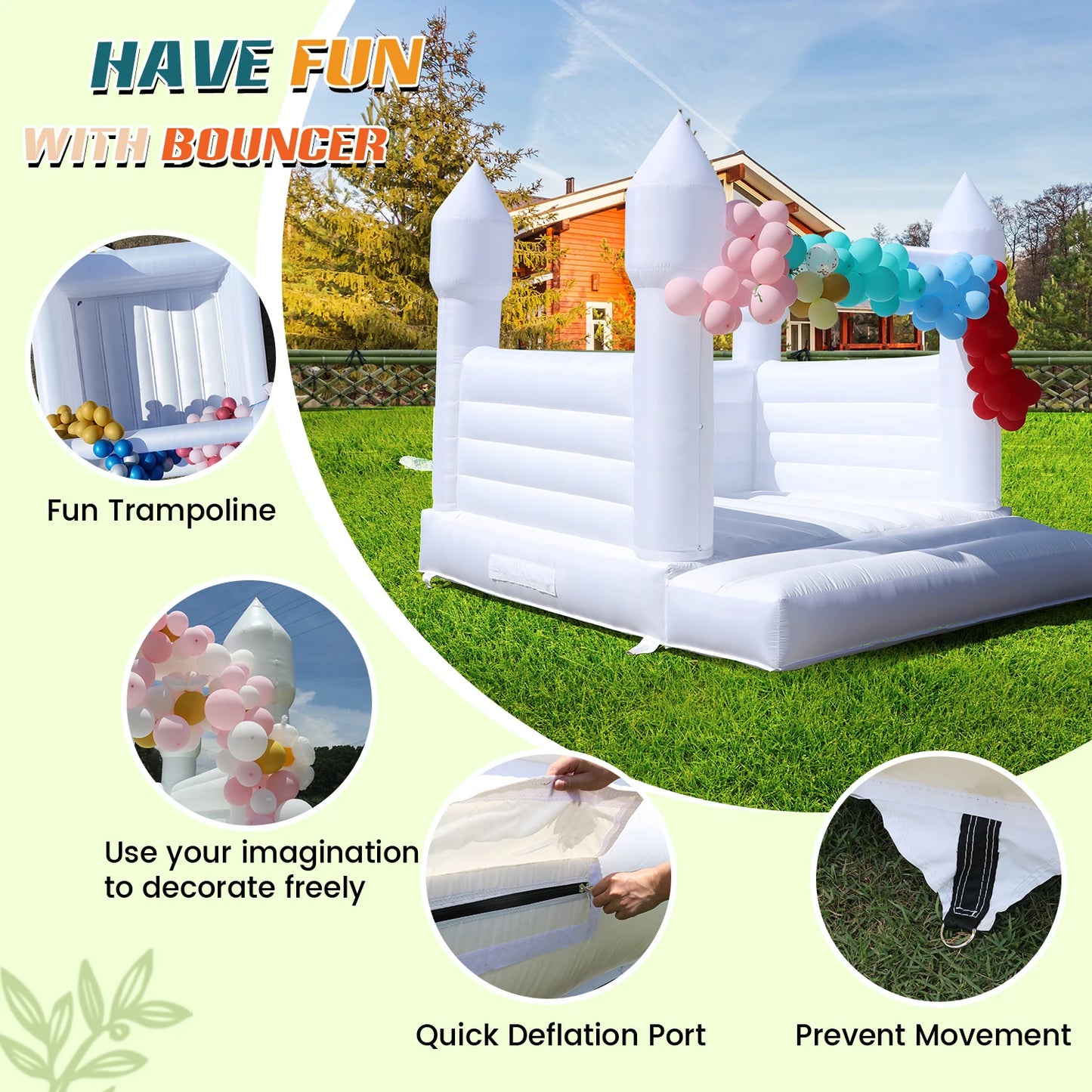 RTS Inflatable Giant Bounce House for Parties and Weddings