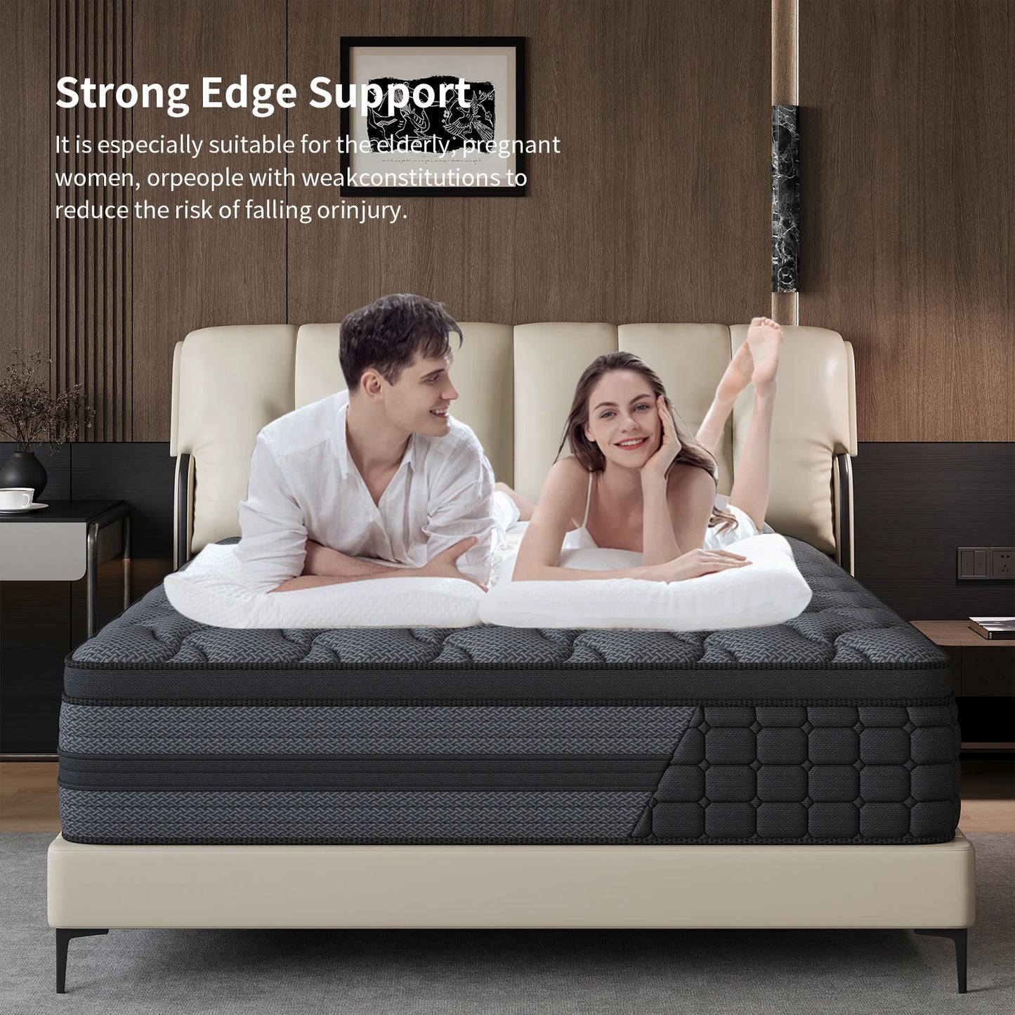 Firm Hybrid Gel Memory Foam Innerspring Mattress In A Box