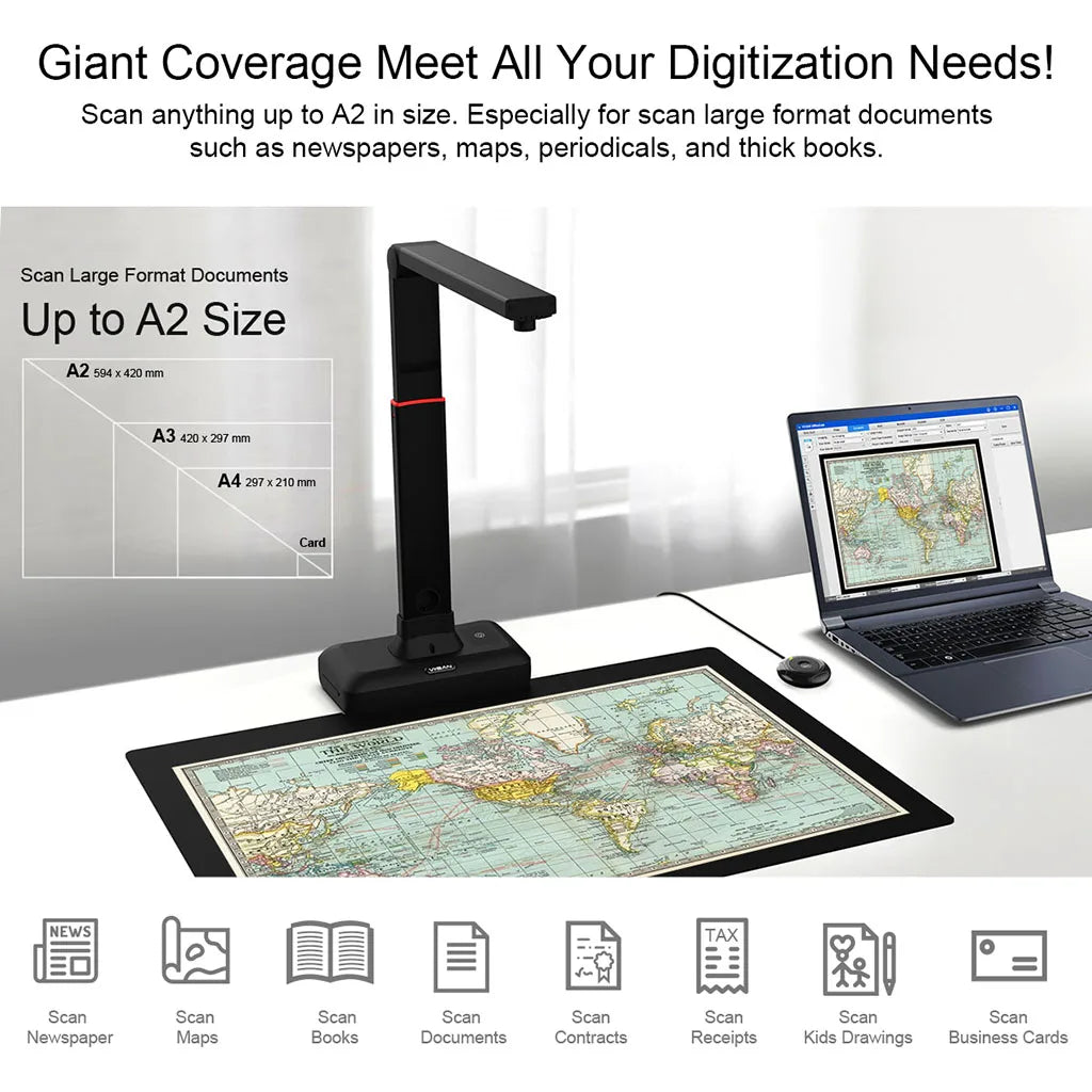 VIISAN S21 CaptureA2 27MP Document Scanner With OCR