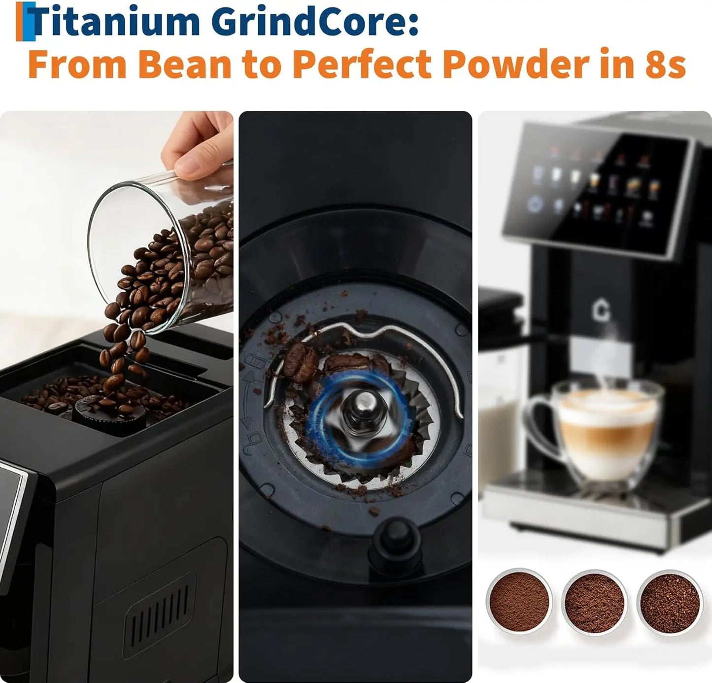 Acekool 3rd-Gen Espresso Machine With Milk Frother And Grinder