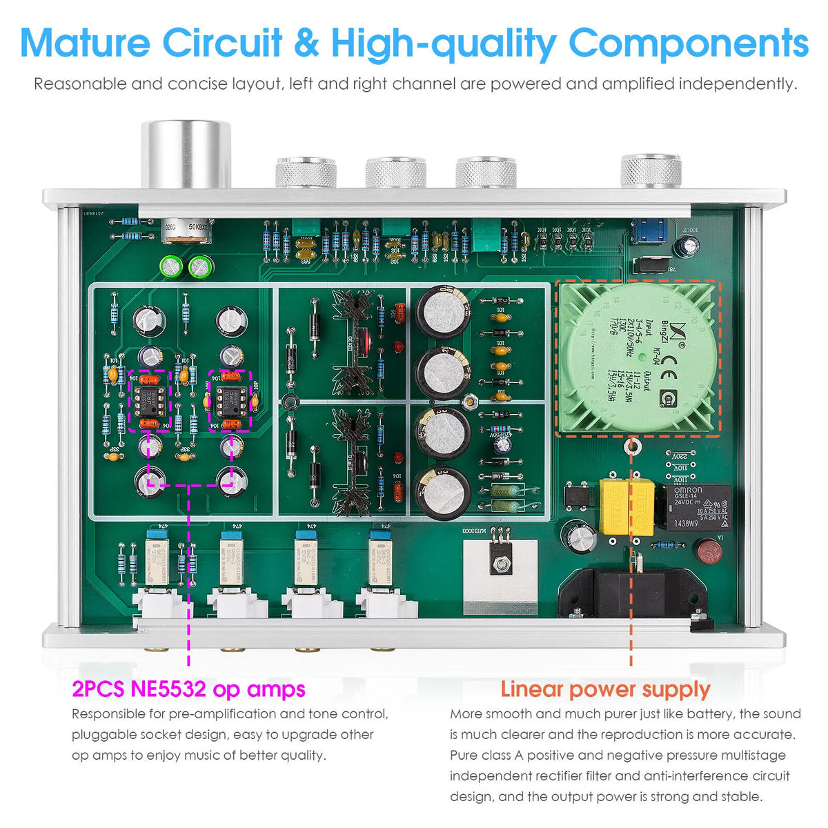 Douk Audio Digital Stereo Preamplifier 2.0 Channel HiFi Audio