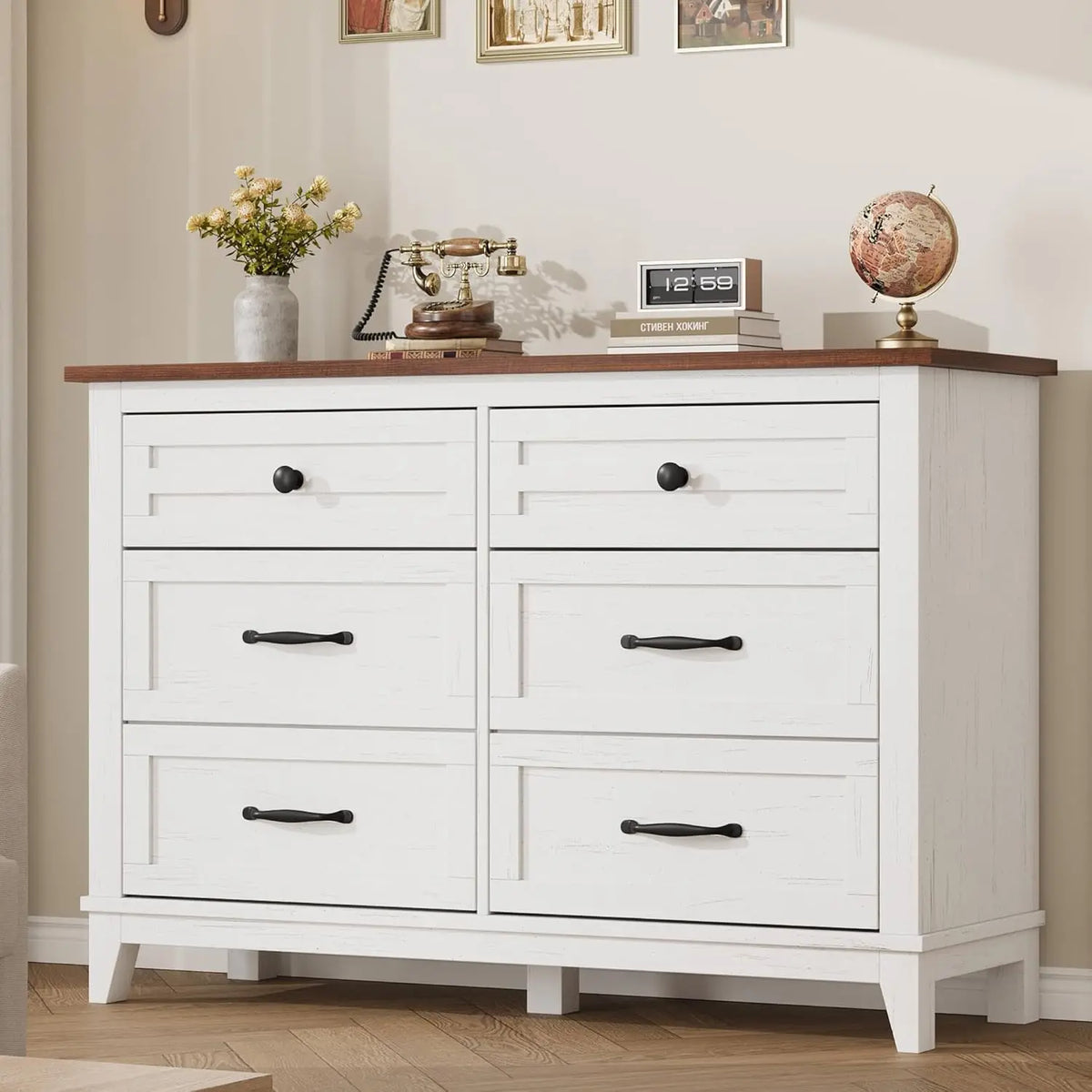 HobbyLane Wooden Dresser With Spacious Storage Drawers