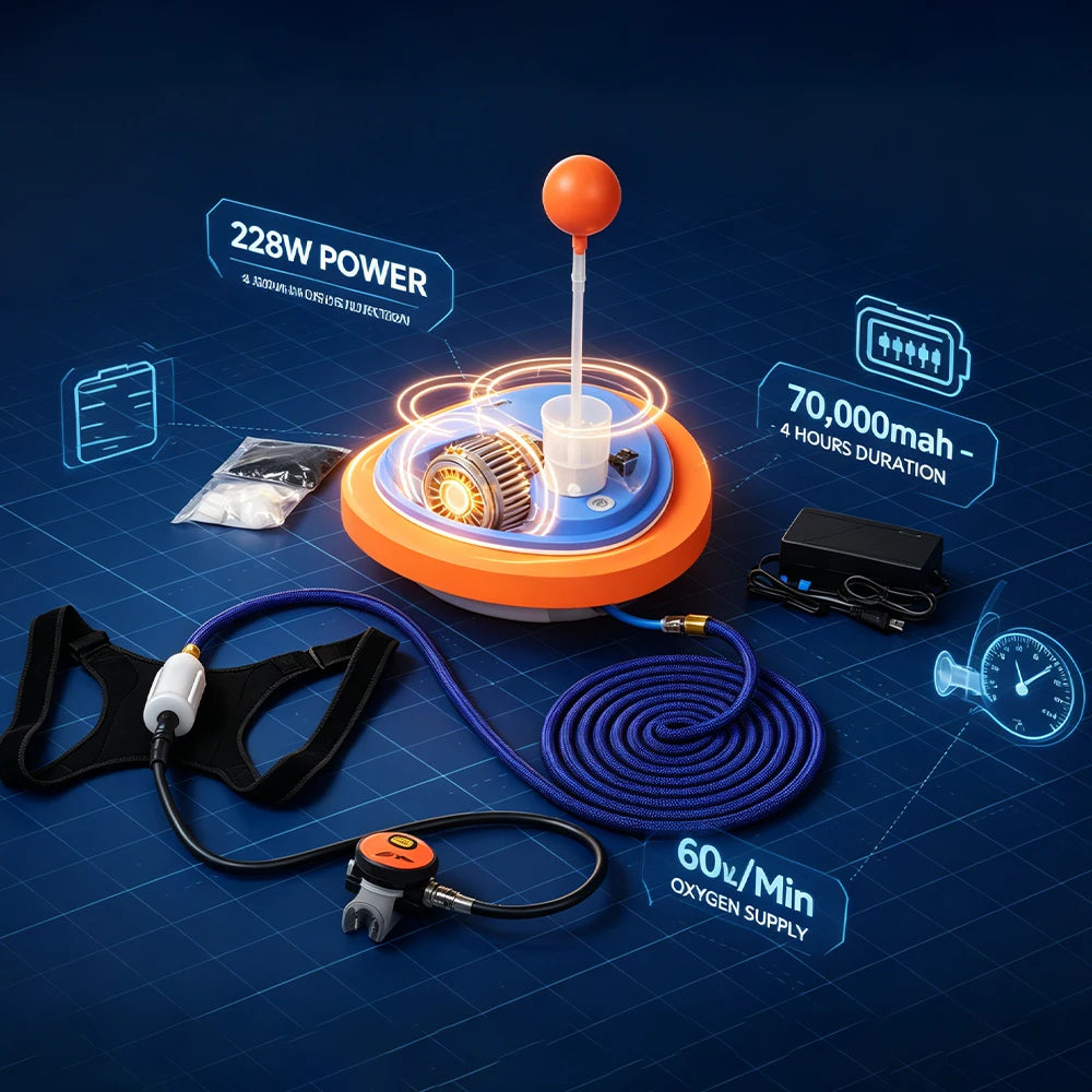 Lieyu Rechargeable Scuba Breathing System Underwater Respirator Device