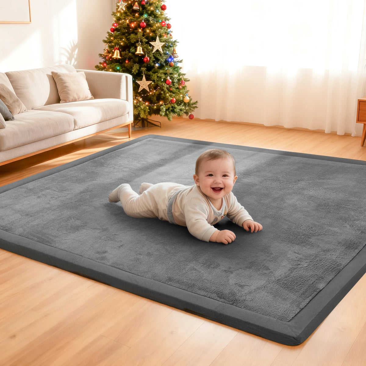 Huloo Sleep Soft Baby Play Mat for Nursery Tummy Time