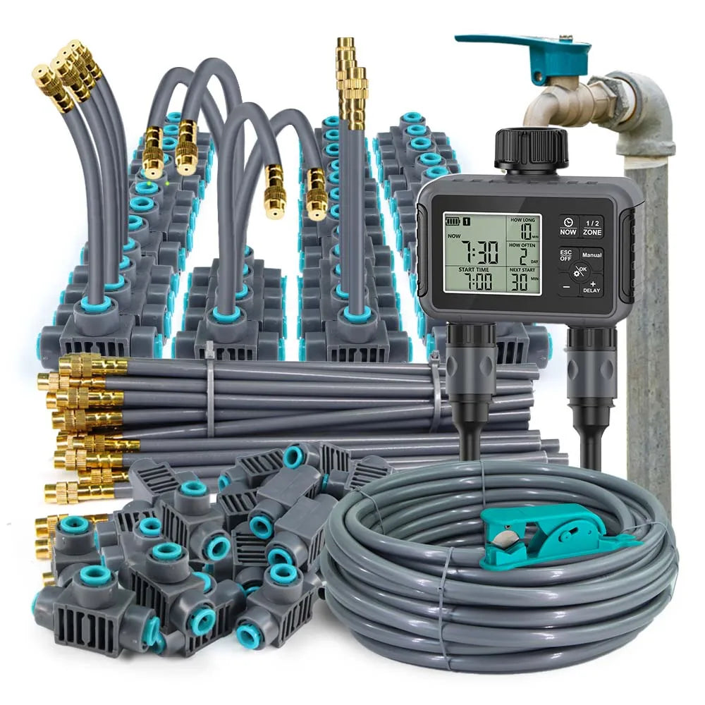 LANRIYUZ Dual Zone Smart LCD Garden Watering Timer