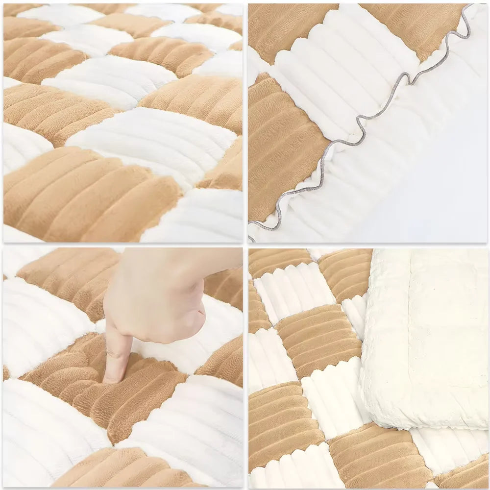 CWV Coral Fleece Warm Non Slip Washable Dog Bed Mat