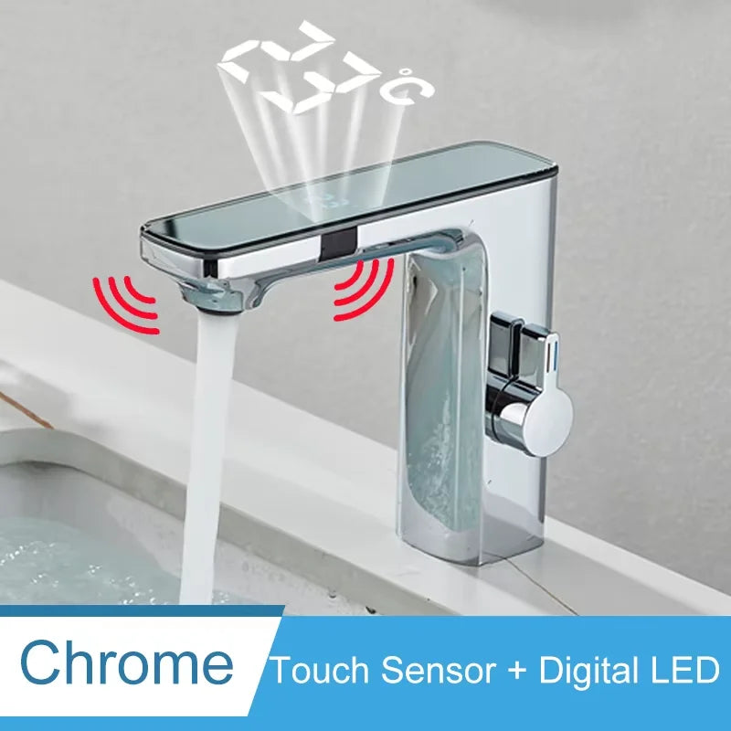 Shinesia Touch Sensor Basin Faucet With LED Temperature Display