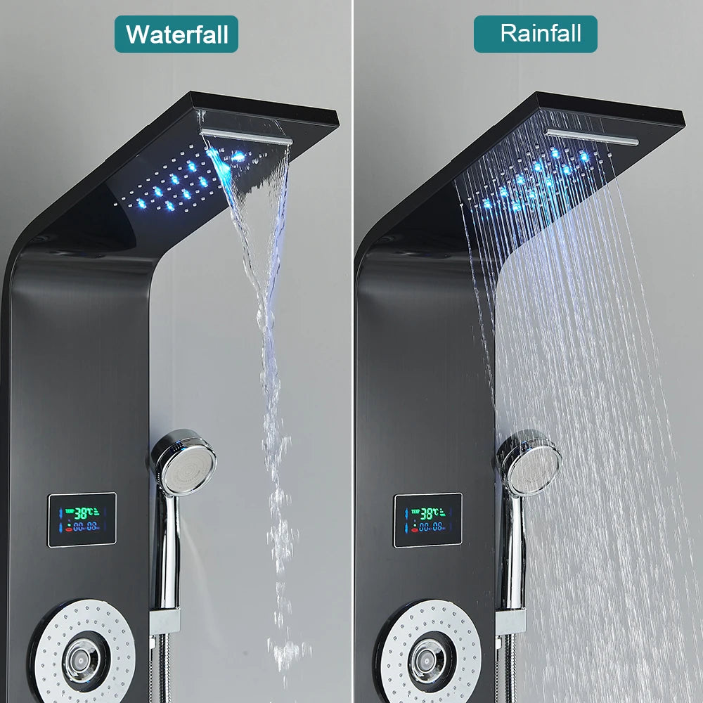 Poqihy Shower Faucet Bath Mixer Tap System With Handheld