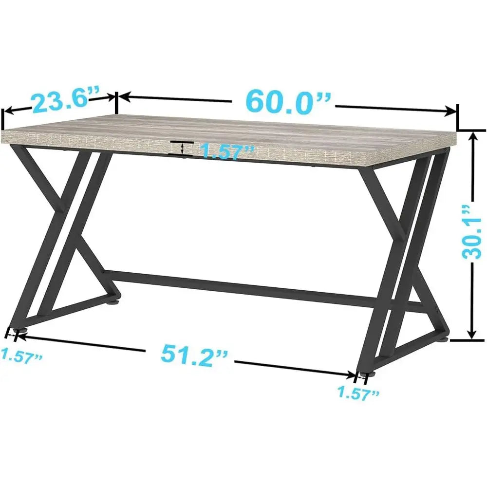 Industrial L Shaped Wood Metal Computer Desk For Home Office