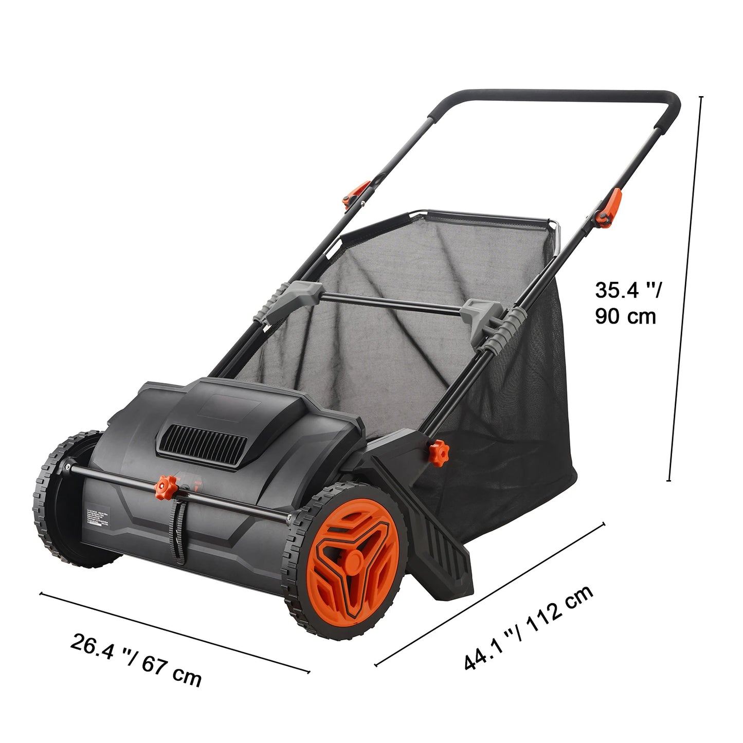 SucceBuy Tow Behind Lawn Sweeper Large Capacity Leaf Grass Collector