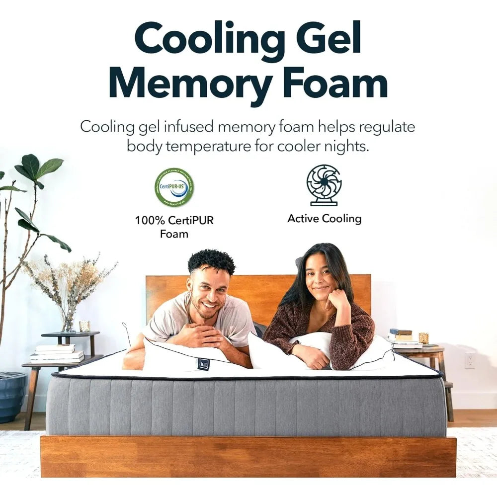 XIAOLANG Medium Firm Memory Foam Mattress With Cooling Gel Technology