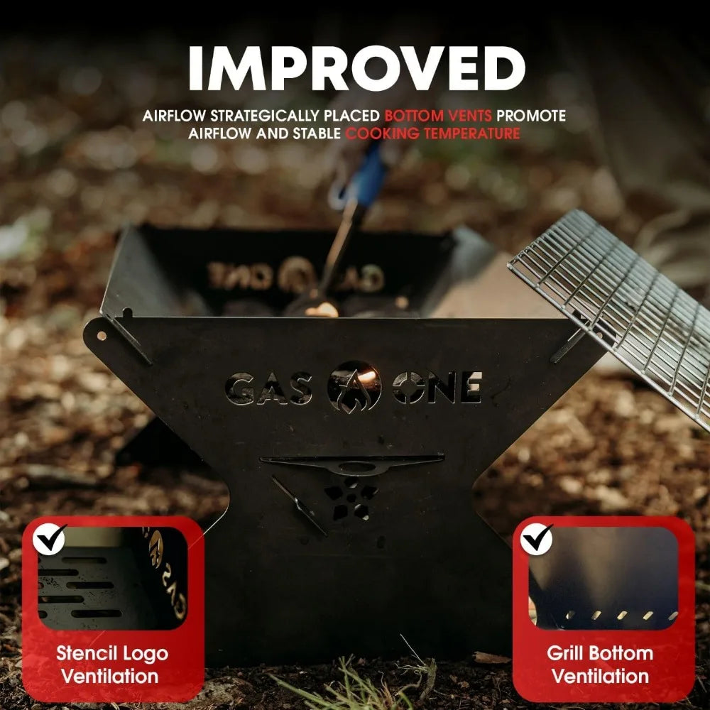NBVCX Foldable Charcoal Grill For Camping Outdoors