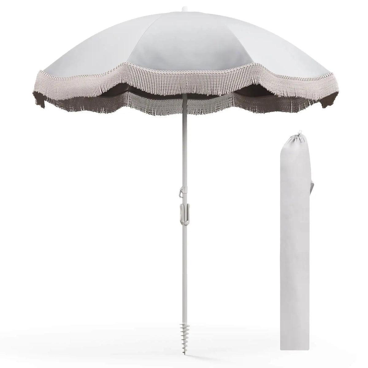 HOMASIS Patio Umbrella With Carrying Bag And Push Button Tilt