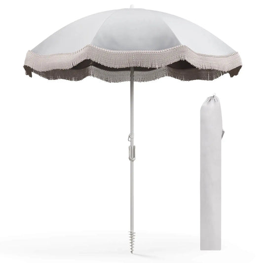 HOMASIS Patio Umbrella With Carrying Bag And Push Button Tilt