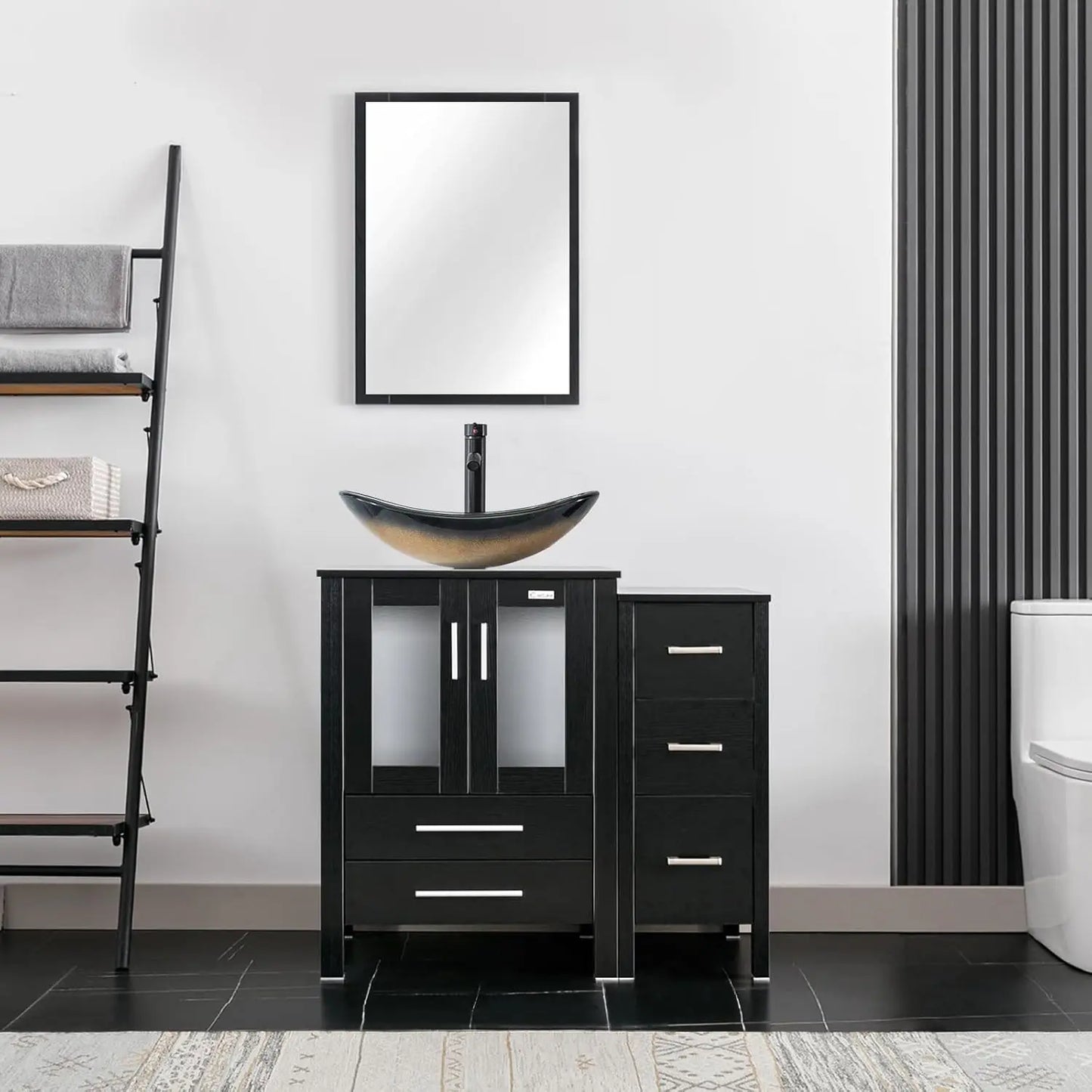 Xiaolang 36 Inch Modern Freestanding Bathroom Vanity Vessel Sink