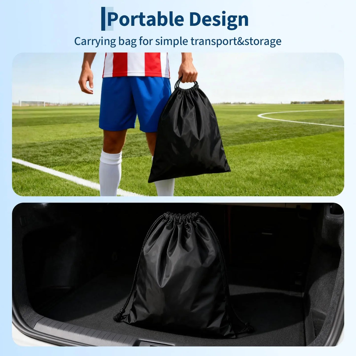 HiMISS Pop Up Soccer Goals Set Backyard Training Kit