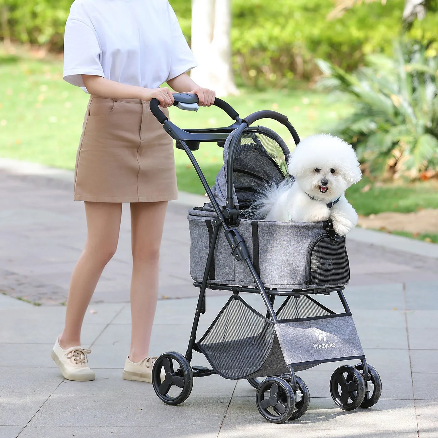 3 In 1 Pet Stroller With Carrier For Small-Medium Pets