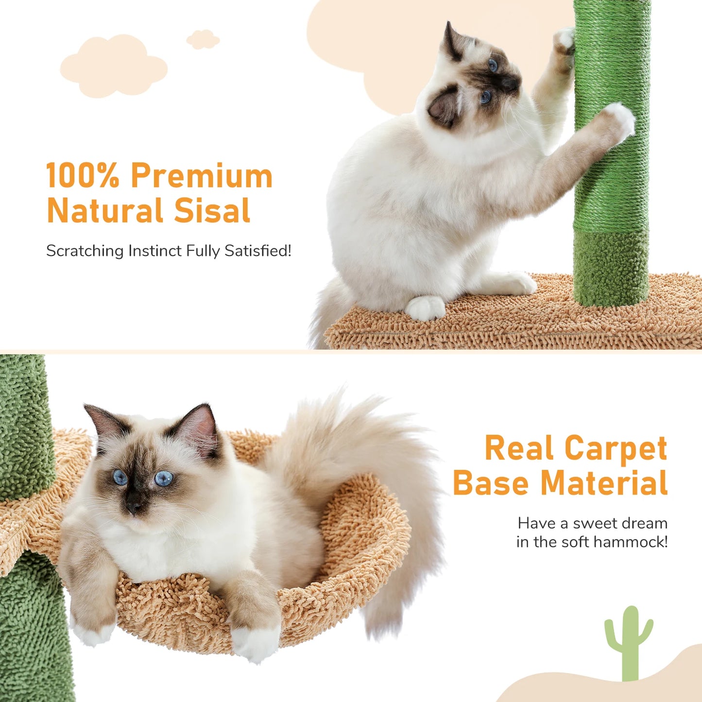 PAWZ Road 5-Tier Floor-To-Ceiling Cat Tree With Hammock