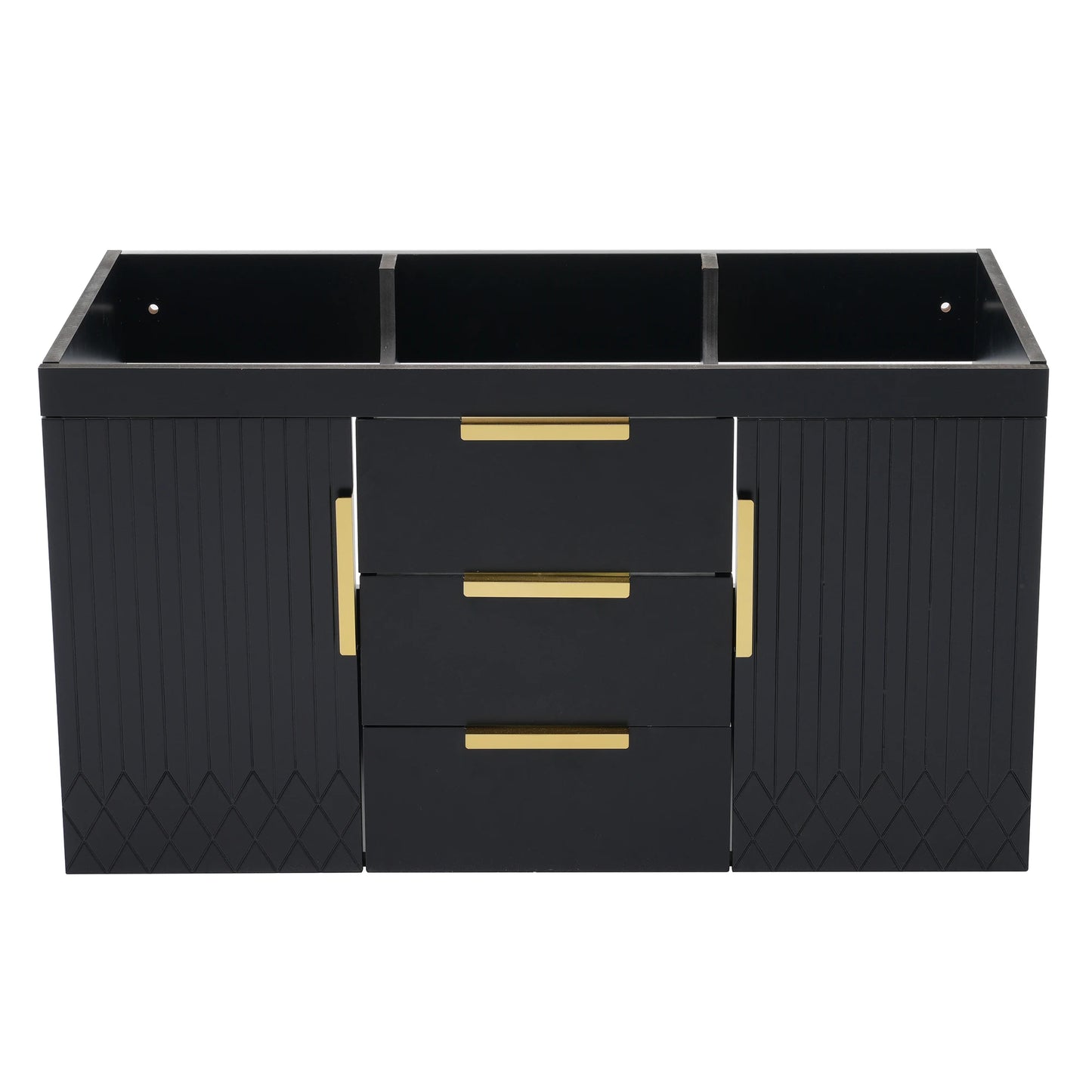Wall Mounted Bathroom Vanity Without Sink With Two Drawers