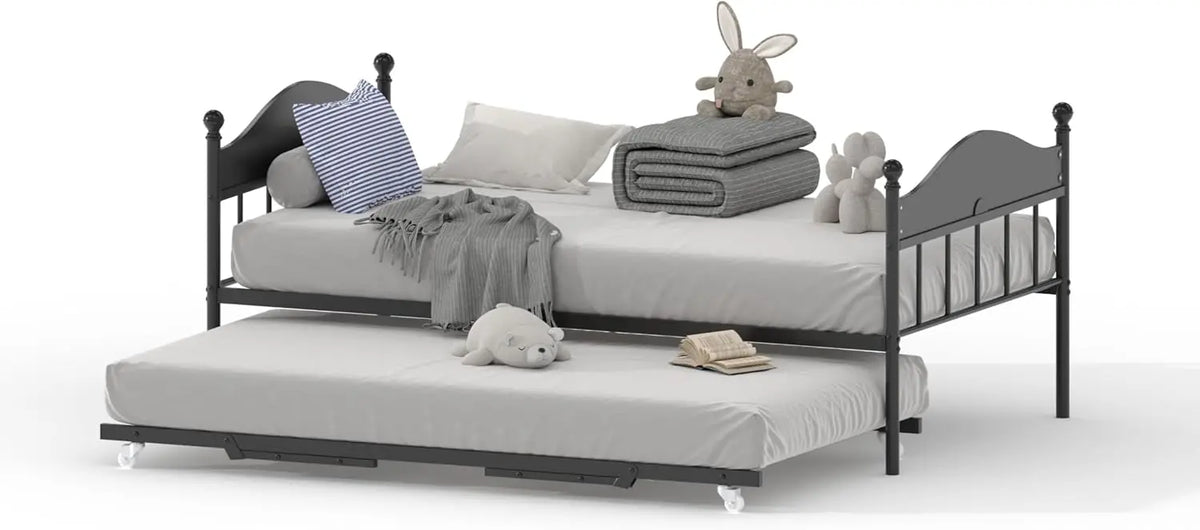 Garvee Heavy Duty Metal Platform Bed Frame With Steel Slats