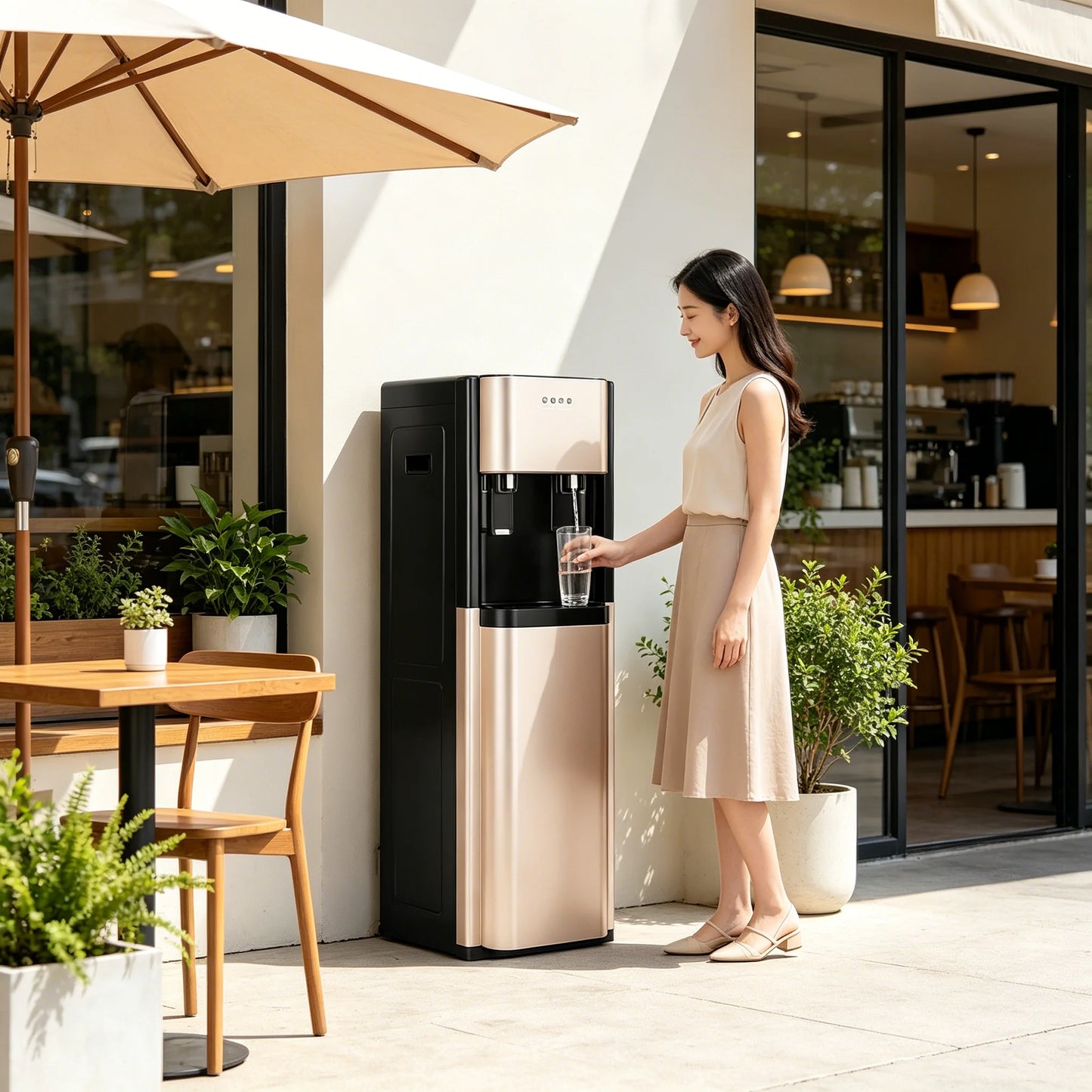 Bottom Loading Water Dispenser With 450W Heating And 70W Cooling