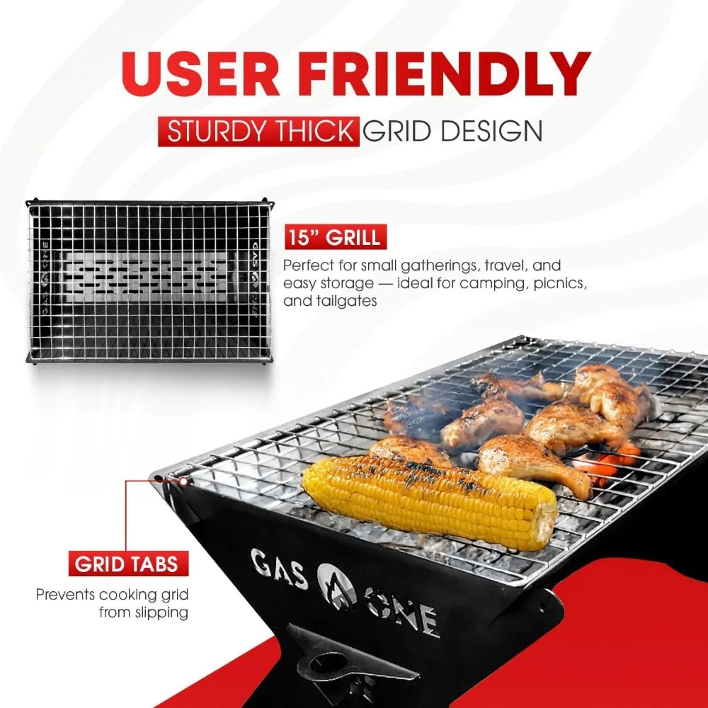 NBVCX Foldable Charcoal Grill For Camping Outdoors