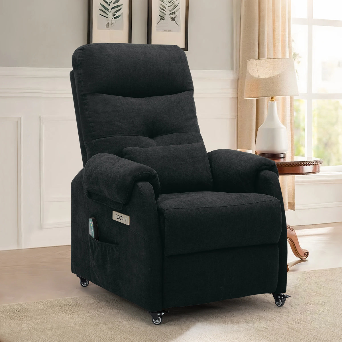 Korser Power Recliner Chair With Wheels And USB Port