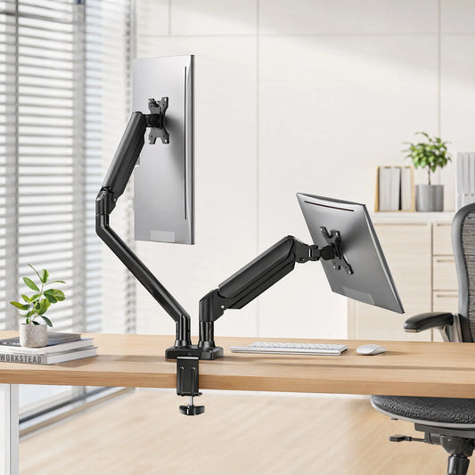 K Kyspho Adjustable Dual Monitor Mount With Stable Vesa Support