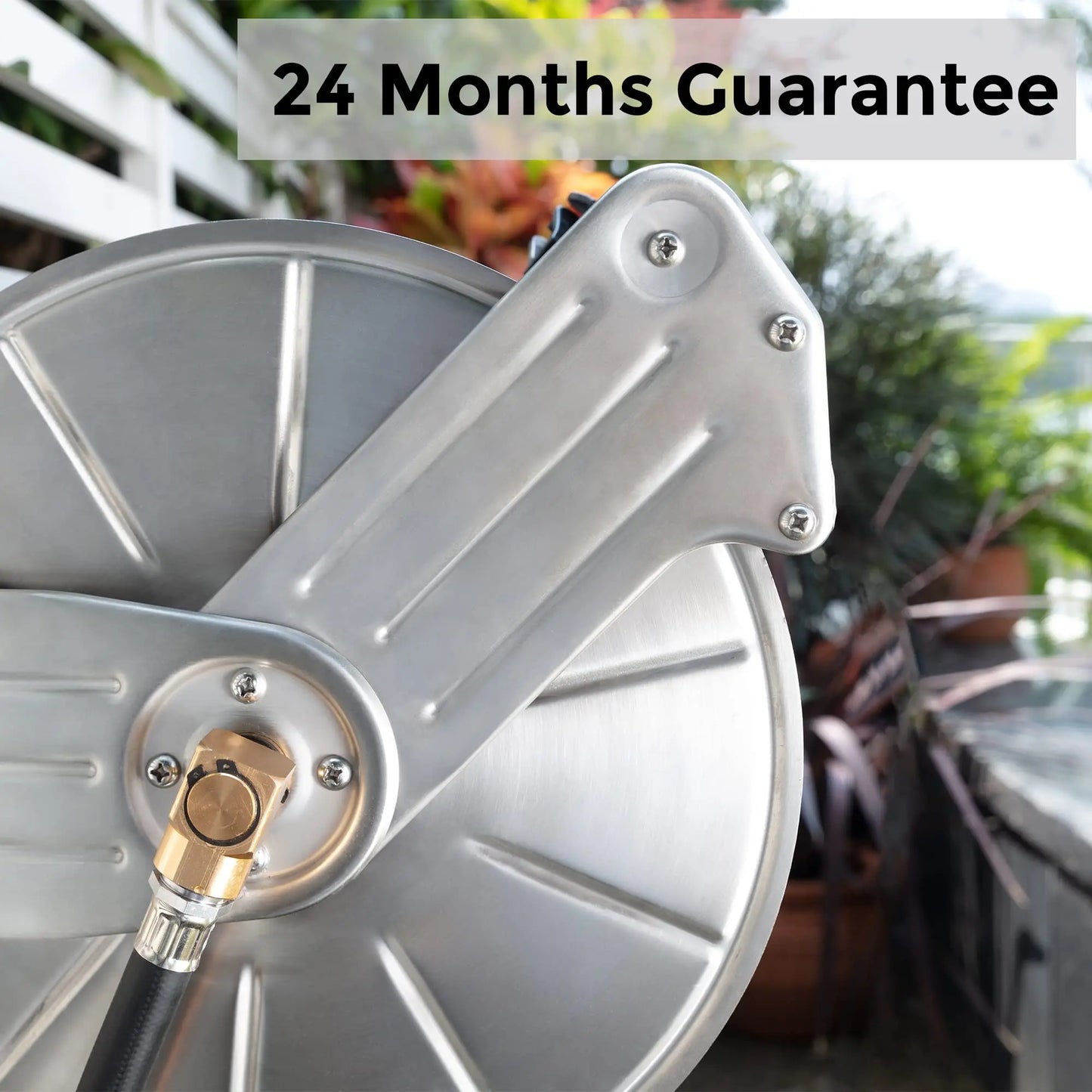 Giraffe Tools Stainless Steel Hose Reel With Crank Mount