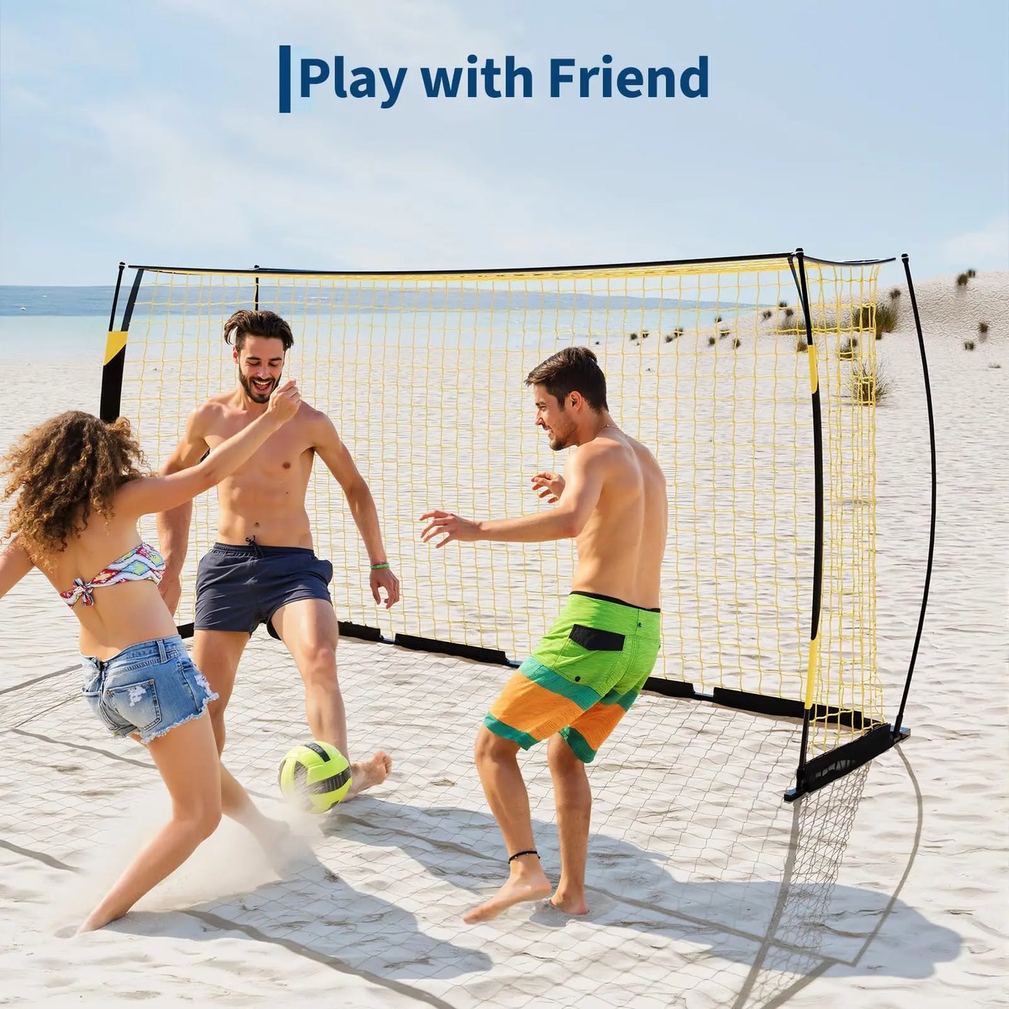 HiMISS Foldable Heavy Duty Metal Frame Soccer Goal With Bag