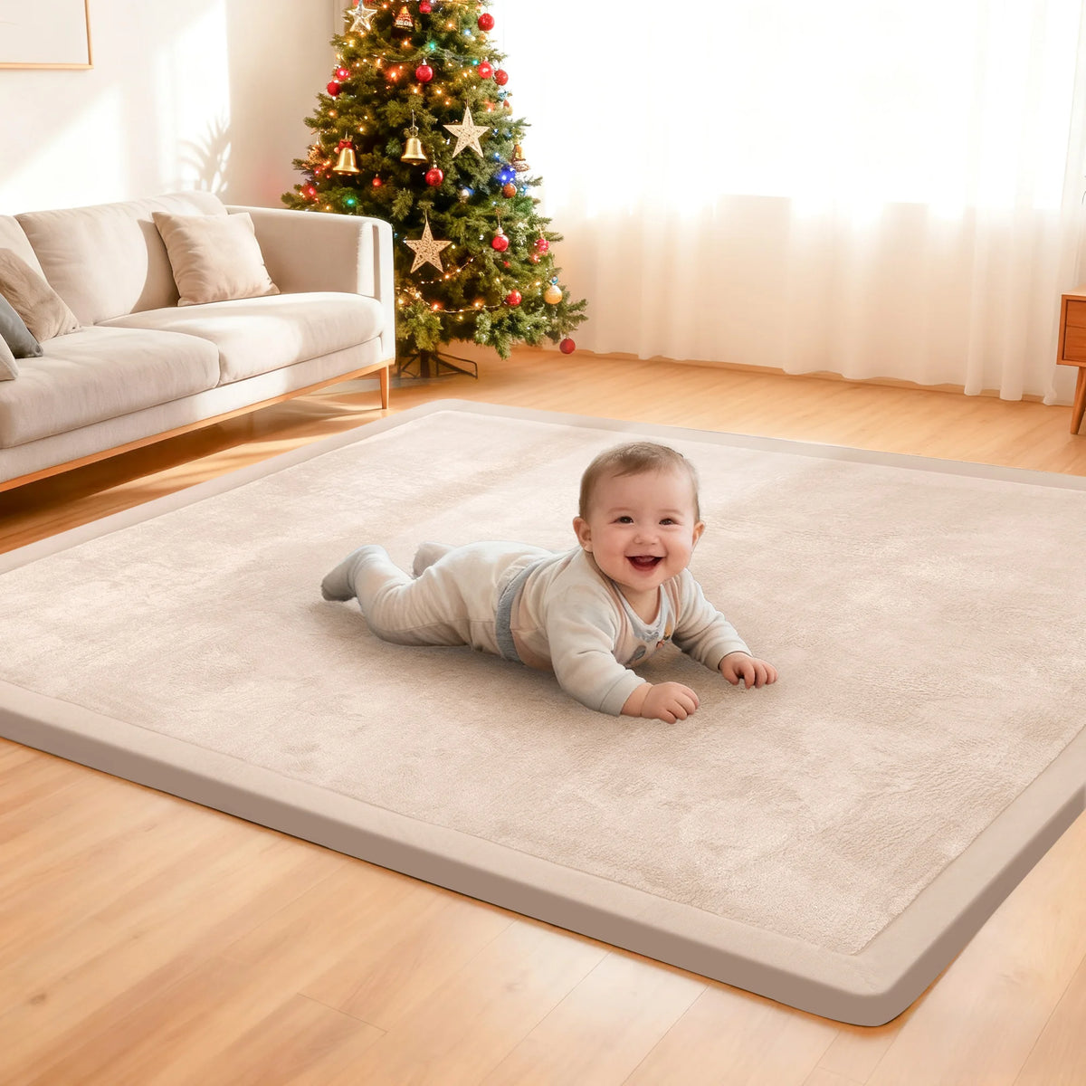 Huloo Sleep Soft Baby Play Mat for Nursery Tummy Time