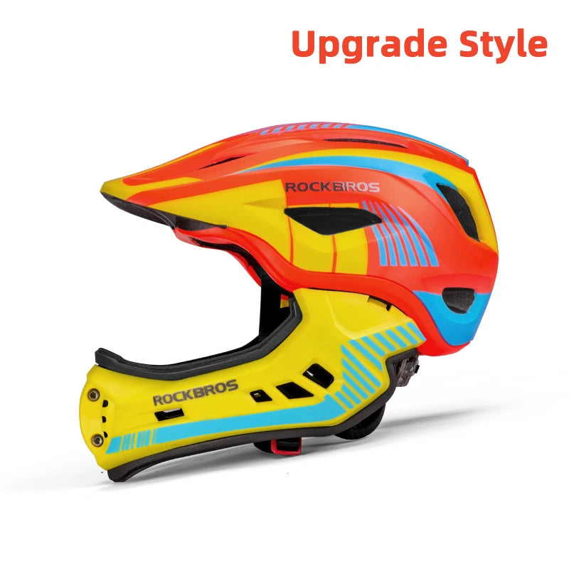 ROCKBROS Kids Detachable Full Face Cycling Helmet For Safety