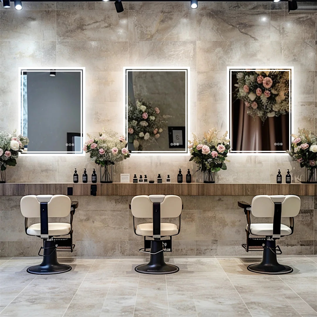 LUVODI Illuminate LED Backlit Frameless Defog Dimmable Mirror