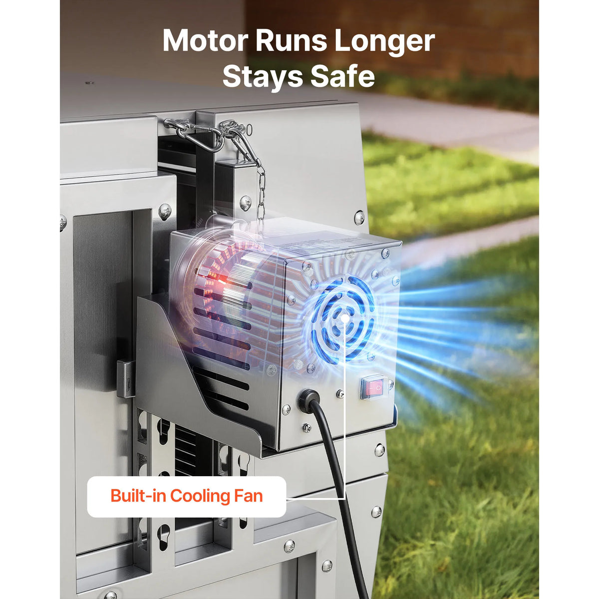 SucceBuy Stainless Steel Rotisserie Grill Kit For Outdoor BBQ